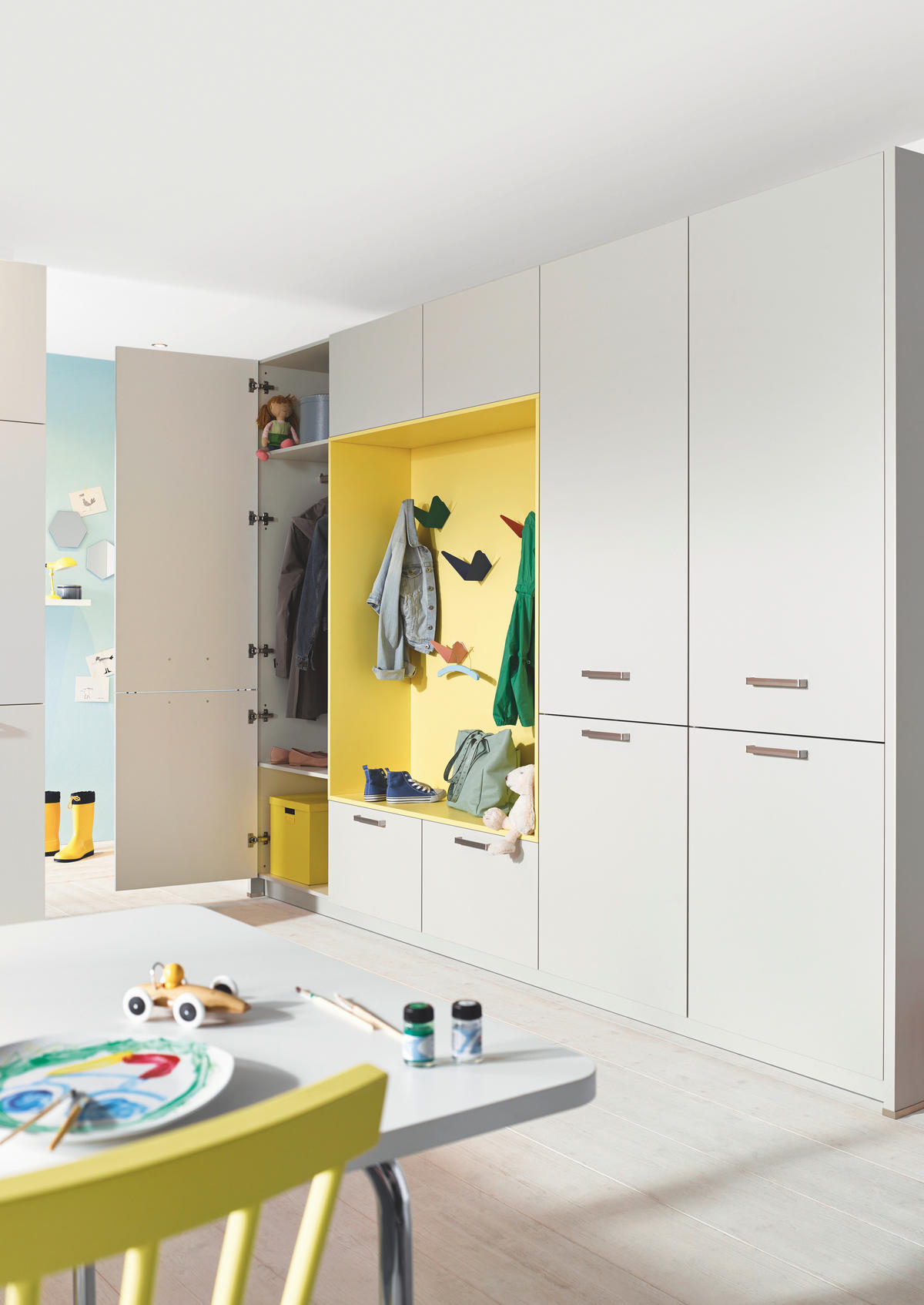 EINBAUKÜCHE UMANI  - Gelb/Grau, Design, Holzwerkstoff - Novel