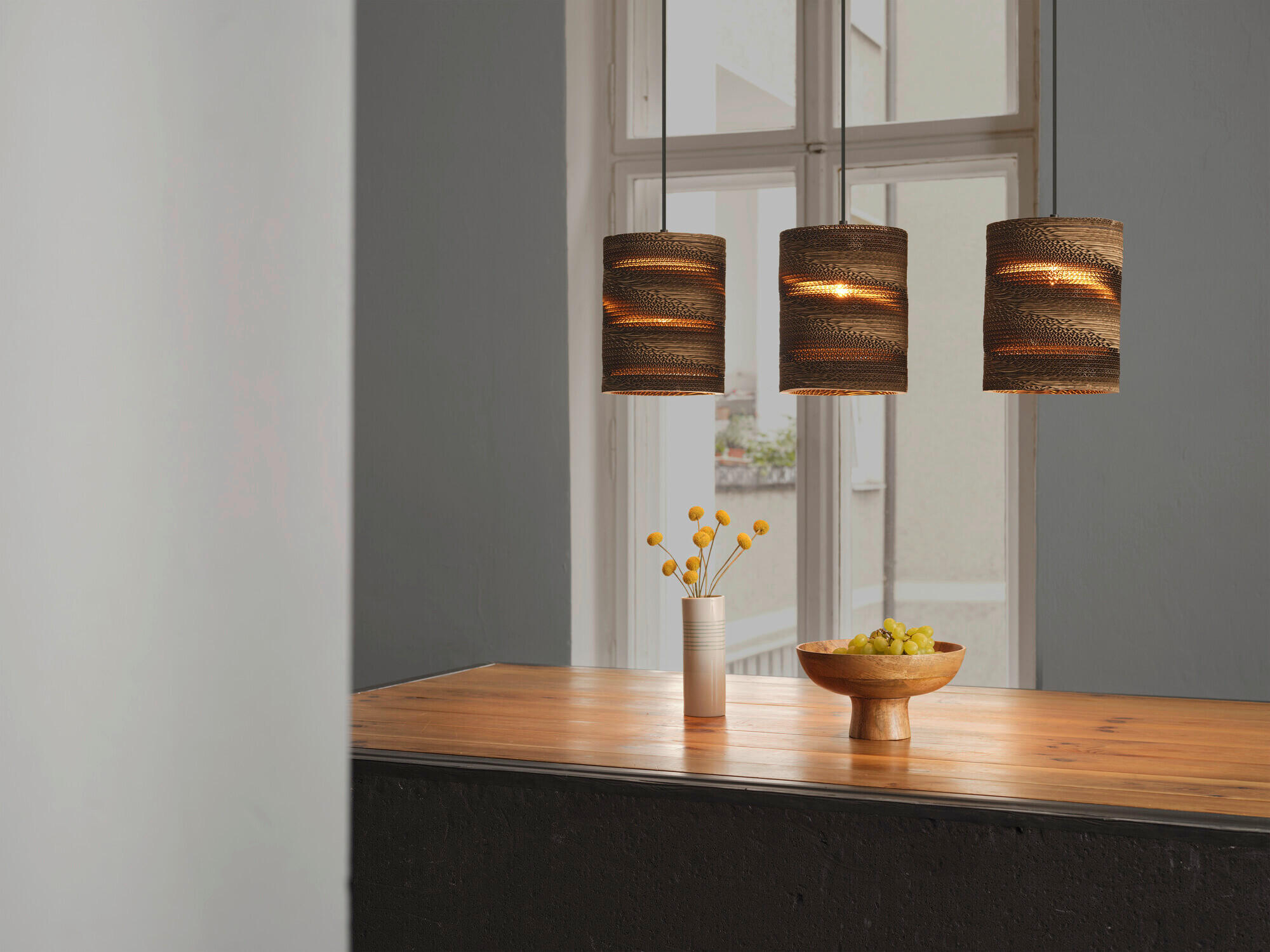 HÄNGELEUCHTE 83/20/130 cm - Braun, Natur, Karton/Metall (83/20/130cm) - Osram