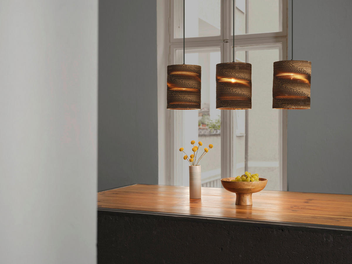 HÄNGELEUCHTE 83/20/130 cm  - Braun, Natur, Karton/Metall (83/20/130cm) - Osram