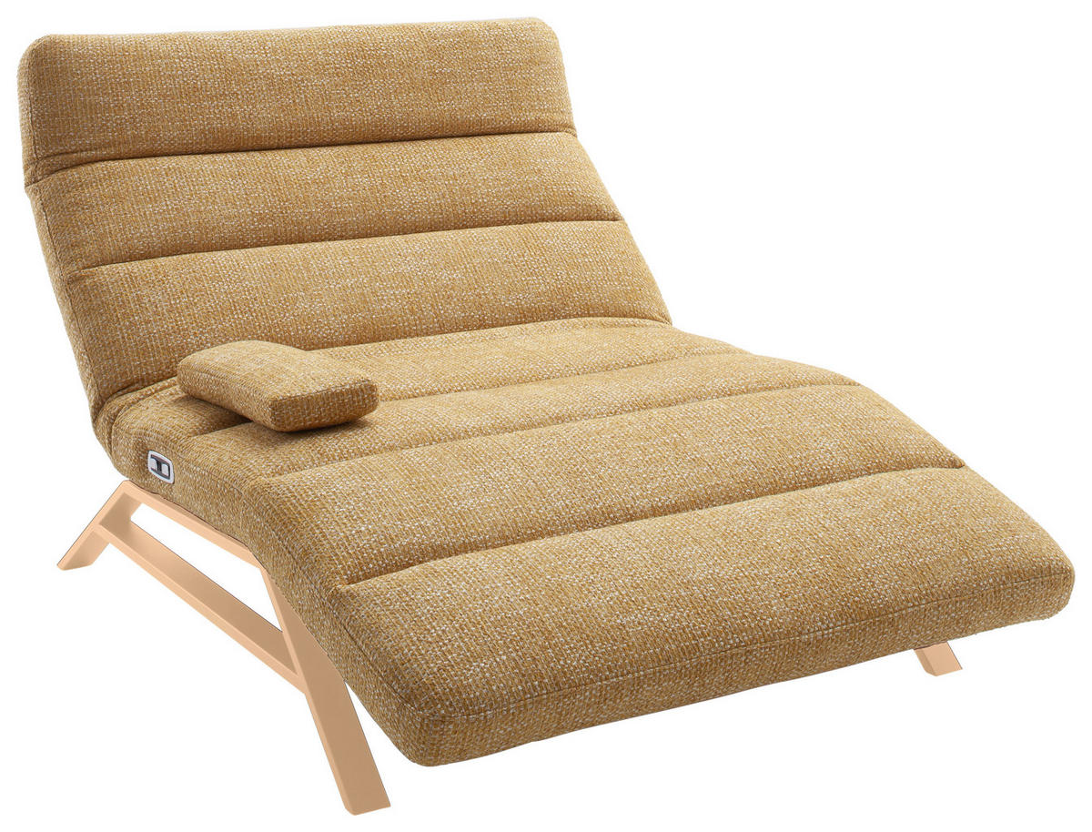 RELAXLIEGE Chenille Gelb  - Gelb/Orange, Design, Textil/Metall (120/54-113/158-198cm) - Pure Home Lifestyle