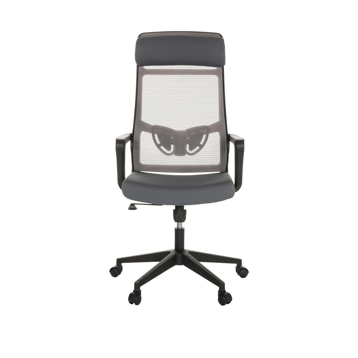 SNURRSTOL  i grå  - svart/grå, Basics, textil/plast (69/122-132/69cm) - MID.YOU