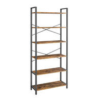REGAL Braun, Schwarz  - Schwarz/Braun, Basics, Holzwerkstoff/Metall (80/186/30cm) - Boxxx