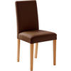 STUHL Lederlook Buchefarben, Braun  - Buchefarben/Braun, KONVENTIONELL, Holz/Textil (44/92/57cm) - Carryhome