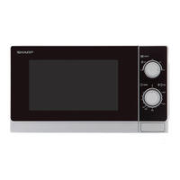 MIKROWELLE 910005  - Silberfarben/Schwarz, Trend, Kunststoff/Metall (48.6/28.9/37.8cm) - Sharp