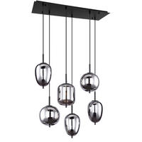 ZÁVĚSNÉ SVÍTIDLO, 80/34/120 cm  - černá, Design, kov/sklo (80/34/120cm) - Globo