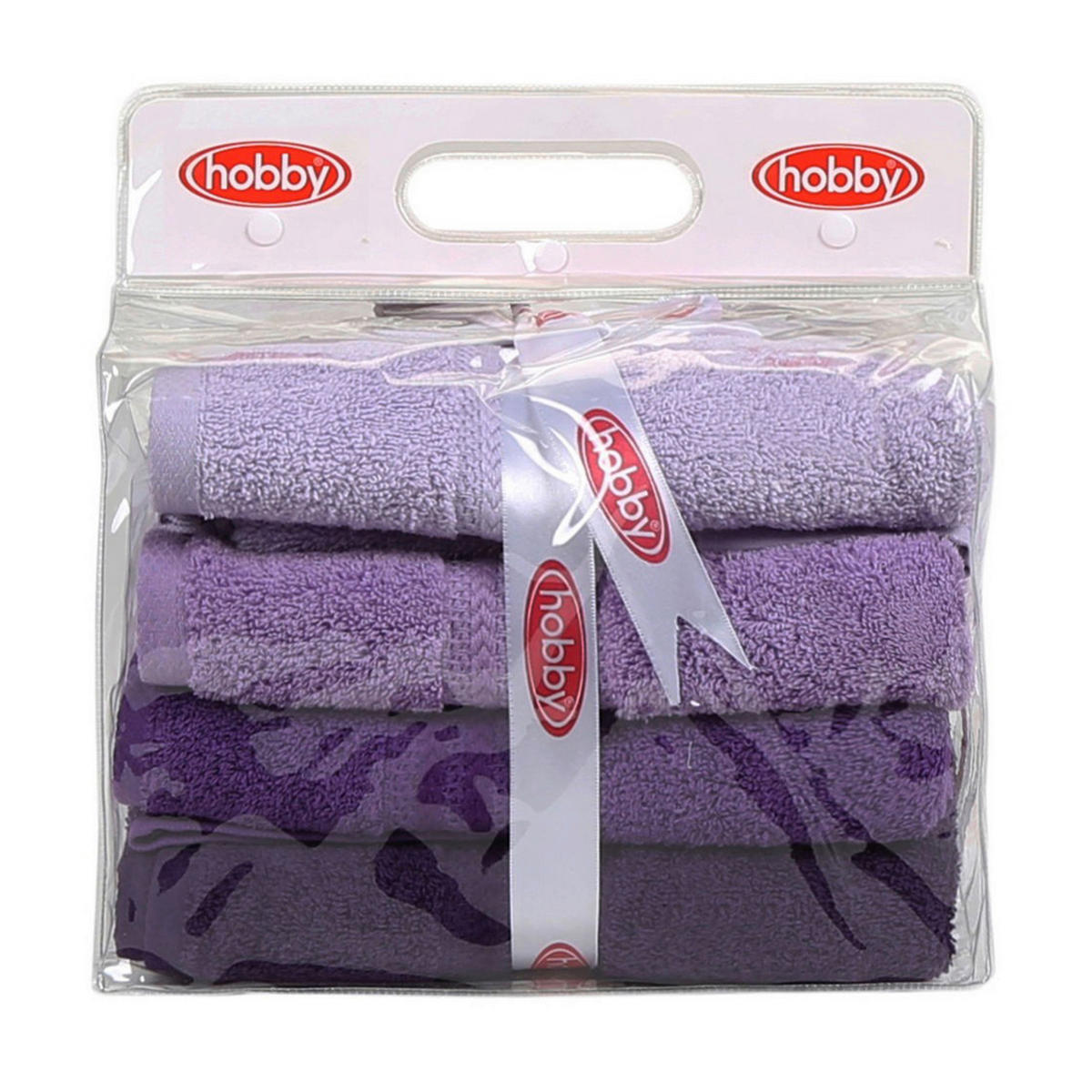 HANDTUCHSET Lila, Violett, Flieder 4-teilig  - Lila/Violett, Basics, Textil (50/90cm)