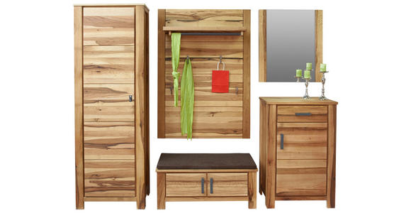 KOMMODE Wildeiche massiv geölt Eichefarben - Eichefarben/Grau, KONVENTIONELL, Holz/Metall (70/107/40cm) - Linea Natura