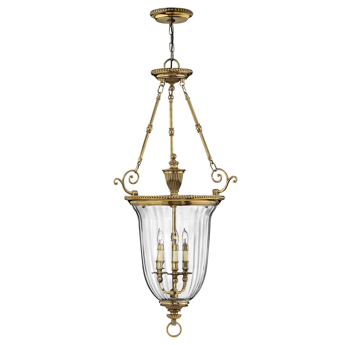 HÄNGELEUCHTE 58/124 cm    - Messingfarben, Romantik / Landhaus, Metall (58/124cm) - Elstead Lighting