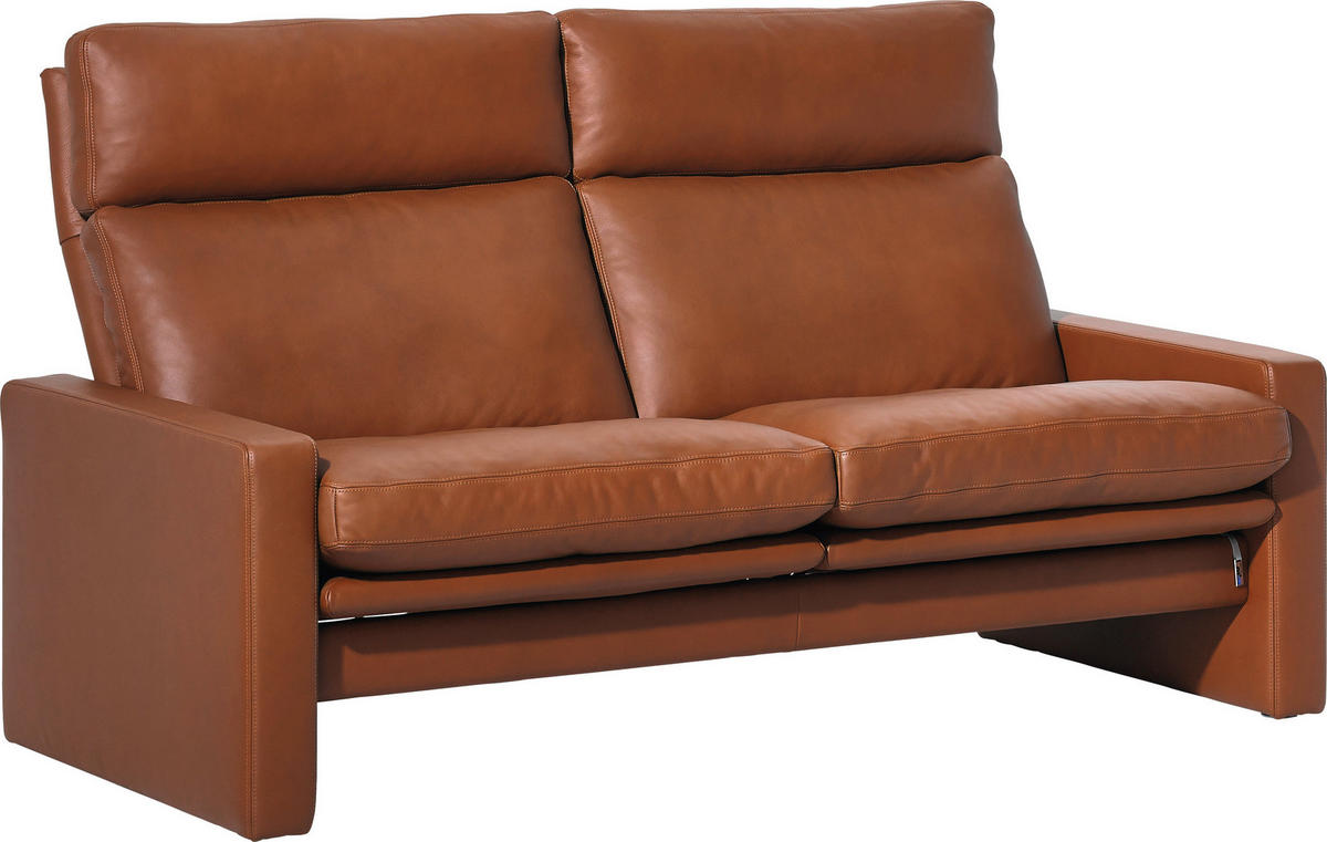 2-SITZER-SOFA Echtleder Braun  - Braun, KONVENTIONELL, Leder (160/97/95cm) - Erpo