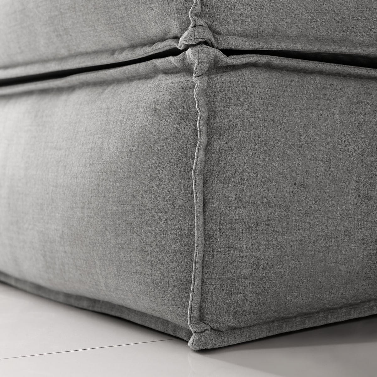 BOXSPRINGBETT 200/220 cm  in Hellgrau  - Hellgrau/Schwarz, Design, Kunststoff/Textil (200/220cm) - home24
