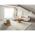 ECKSOFA in Bouclé Creme  212/287 cm  - Eichefarben/Creme, MODERN, Holz/Textil (212/287cm) - Valnatura