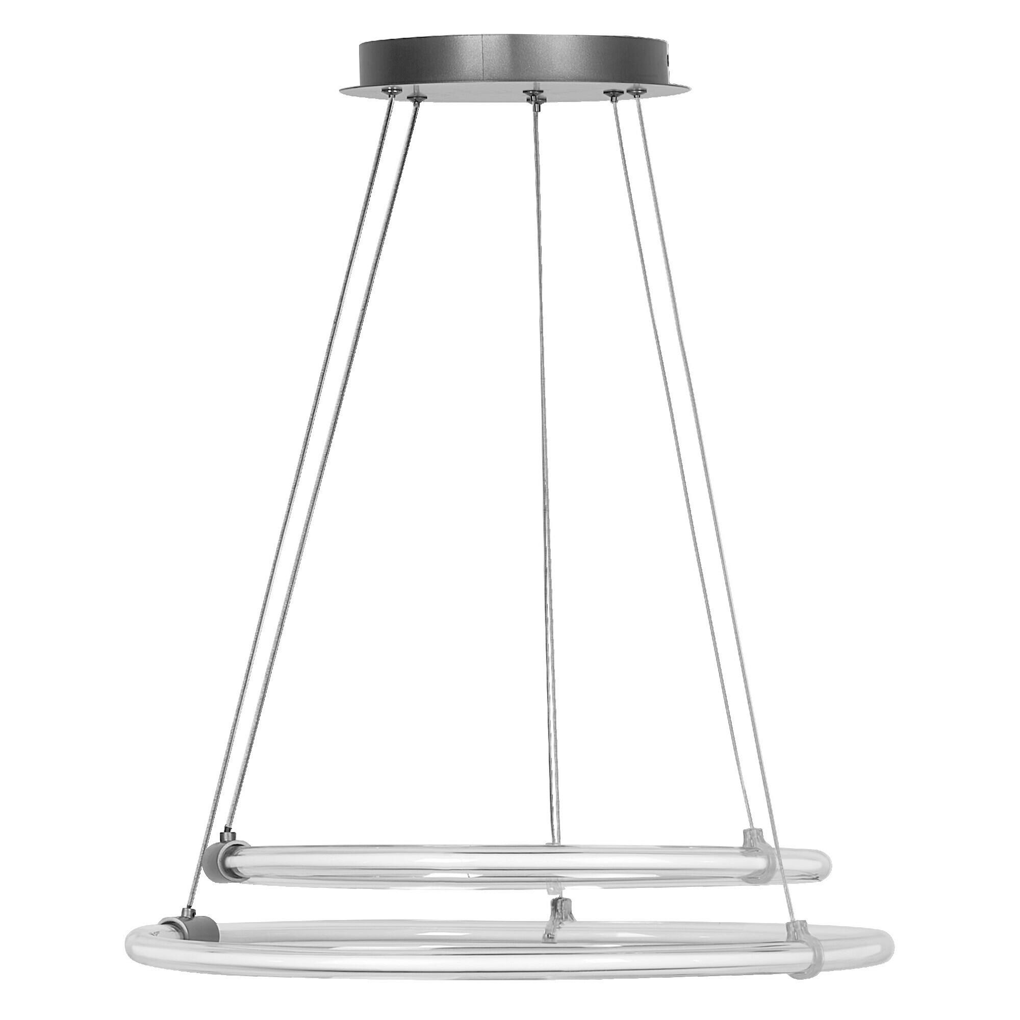 LED-PENDELLEUCHTE 49,8/80 cm  - Dunkelgrau, Design, Kunststoff (49,8/80cm) - Ledvance