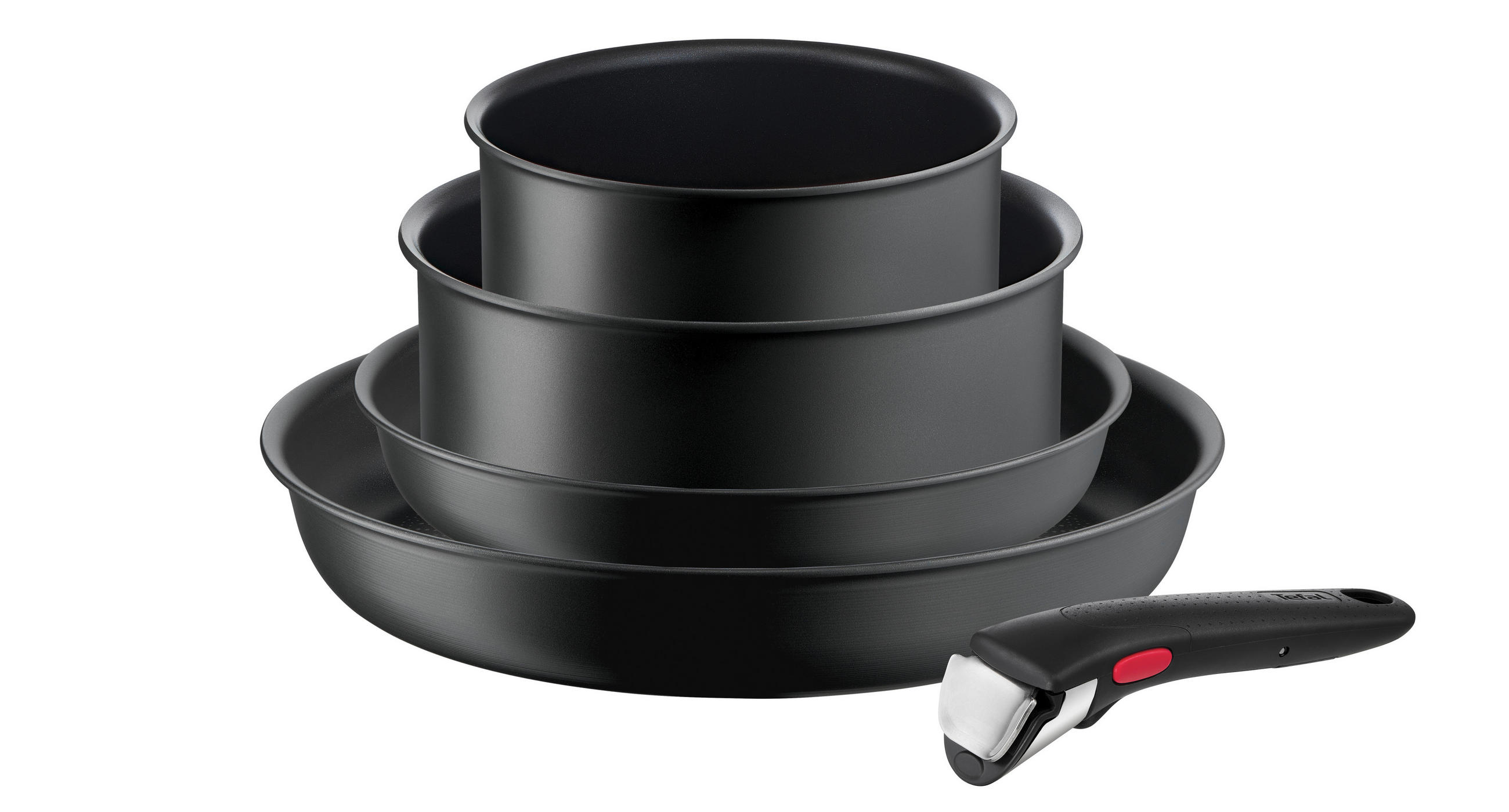PFANNENSET Ingenio Ultimate Aluminium 5-teilig  - Dunkelgrau, Basics, Metall - Tefal