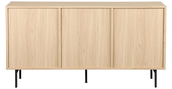 SIDEBOARD  150/80/40 cm  - Eichefarben/Schwarz, KONVENTIONELL, Glas/Holzwerkstoff (150/80/40cm) - Xora