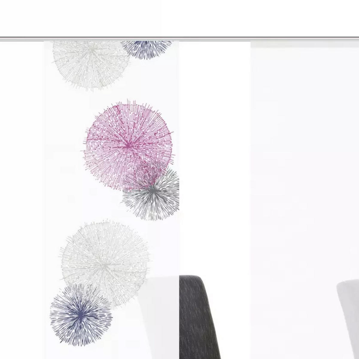 FLÄCHENVORHANG RAWLINS, 3-TLG.  3 Stück  blickdicht   60/245 cm  - Flieder, Basics, Textil (60/245cm)