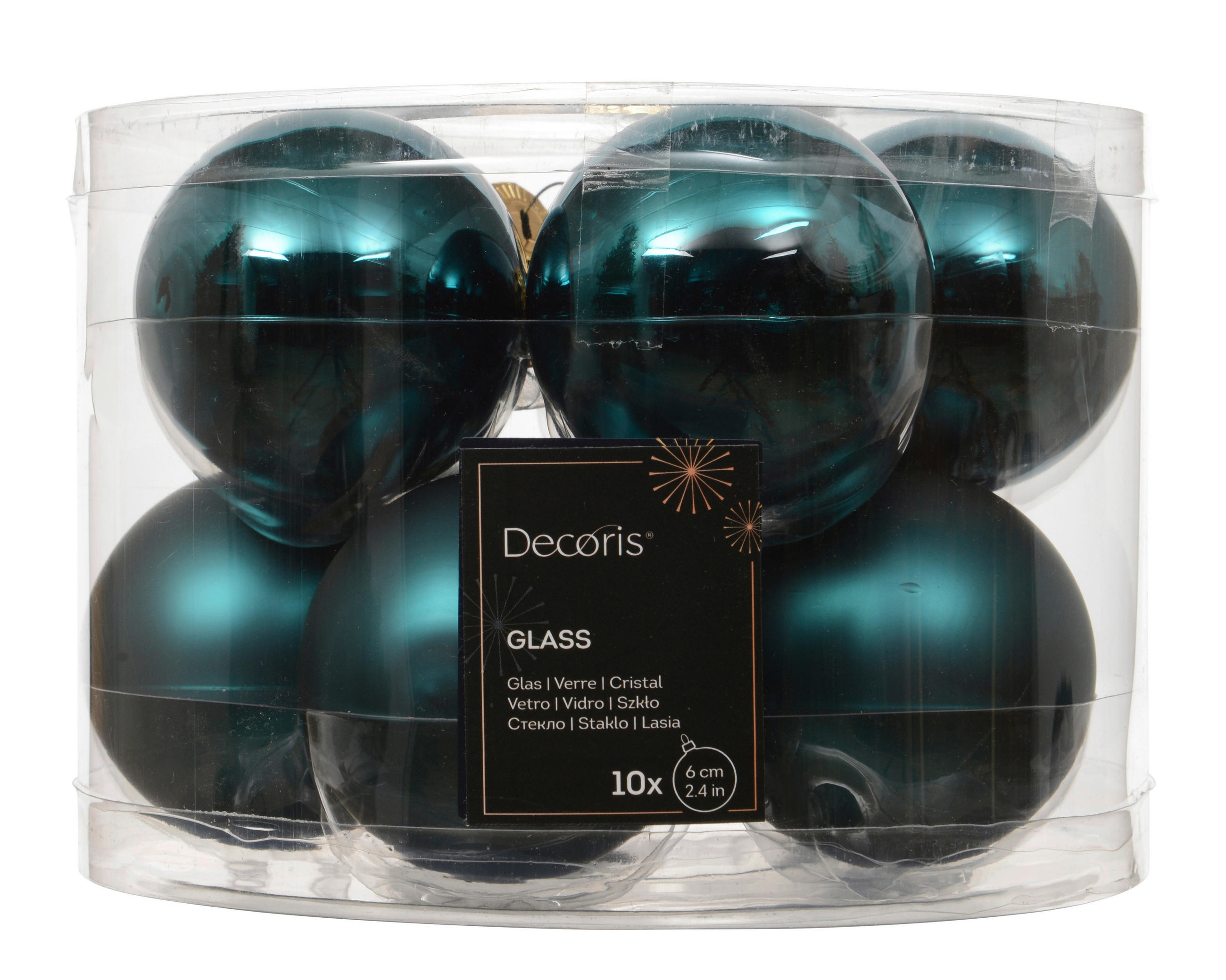 CHRISTBAUMKUGEL-SET 6/6/6 cm 10-teilig  - Smaragdgrün, LIFESTYLE, Glas (6/6/6cm)