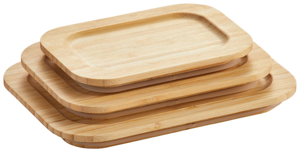 DECKEL-SET  - Naturfarben, Basics, Holz/Kunststoff - Homeware Profession.