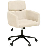 OTOČNÁ ŽIDLE, mikrovlákno,  - černá/béžová, Moderní, kov/dřevo (62/92/100/63cm) - MID.YOU