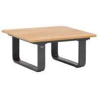 LOUNGETISCH  - Anthrazit/Teakfarben, Modern, Holz/Metall (80/80/36cm) - Zebra 