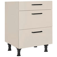 SCHUBKASTENUNTERSCHRANK 60/87/56 cm  in Sandfarben  - Sandfarben/Schwarz, MODERN, Holzwerkstoff/Metall (60/87/56cm) - Nobilia