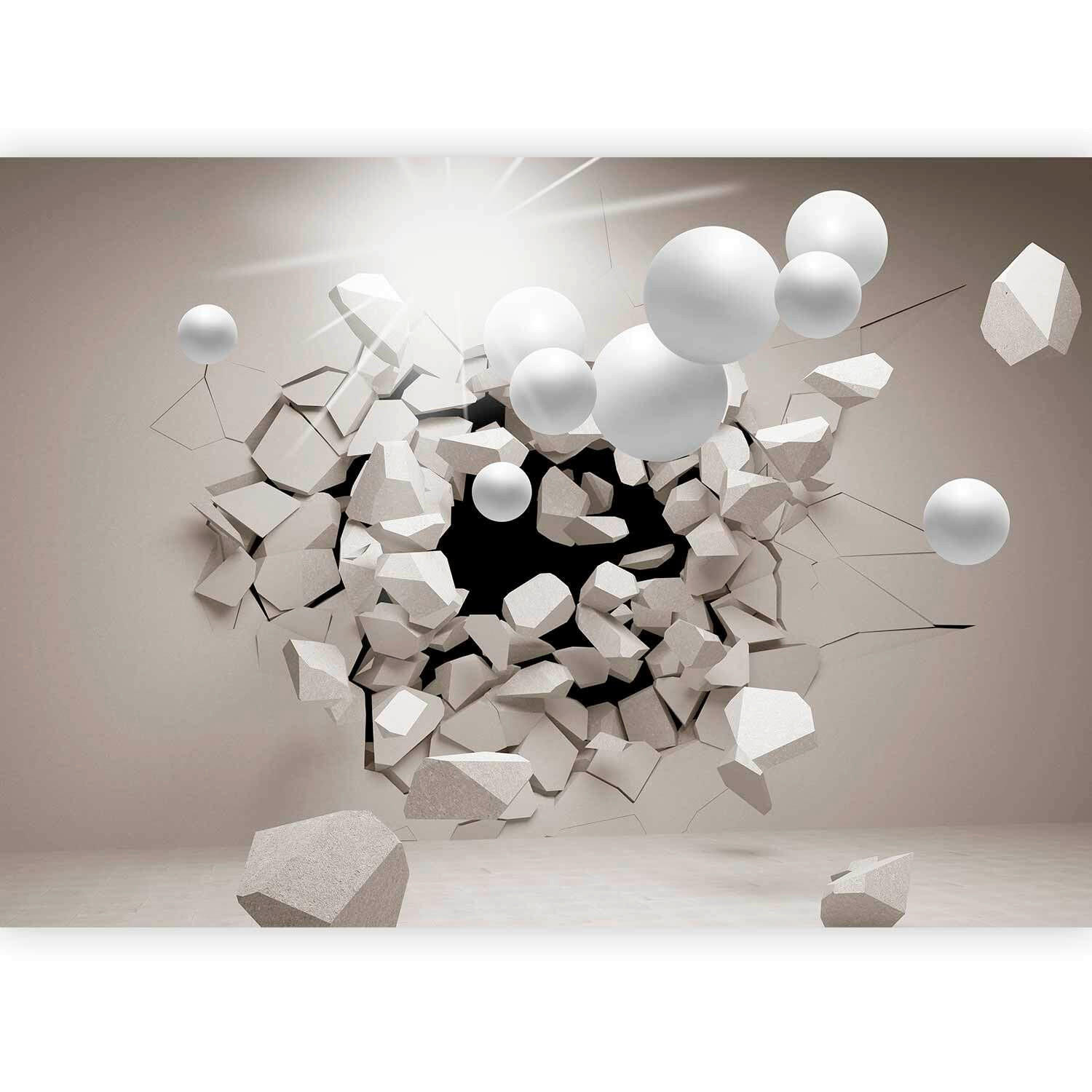 FOTOTAPETE  - Weiß/Cappuccino, LIFESTYLE, Textil (150/105cm) - artgeist