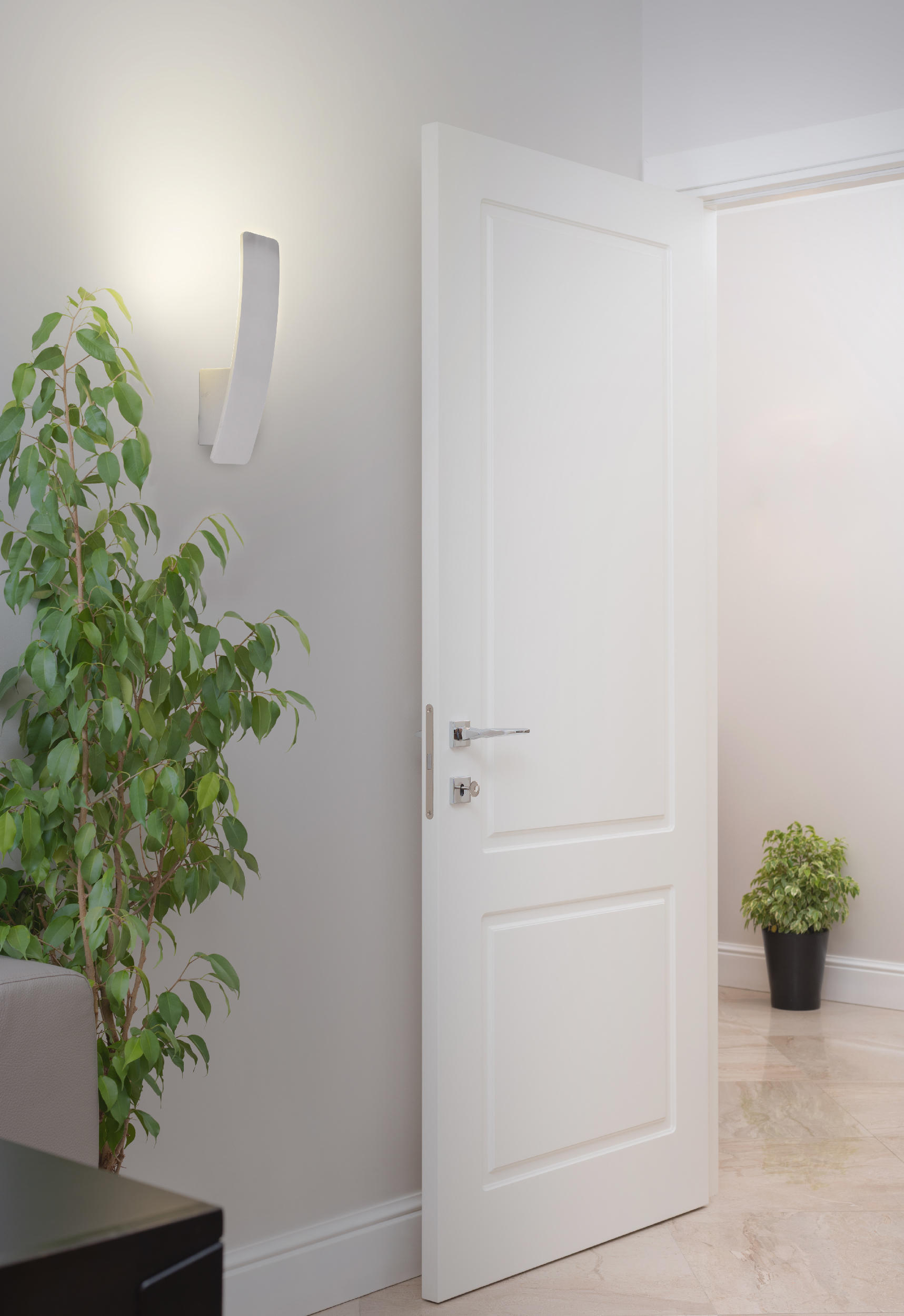 LED-WANDLEUCHTE Stan   - Silberfarben, Design, Metall (29,50cm) - Näve