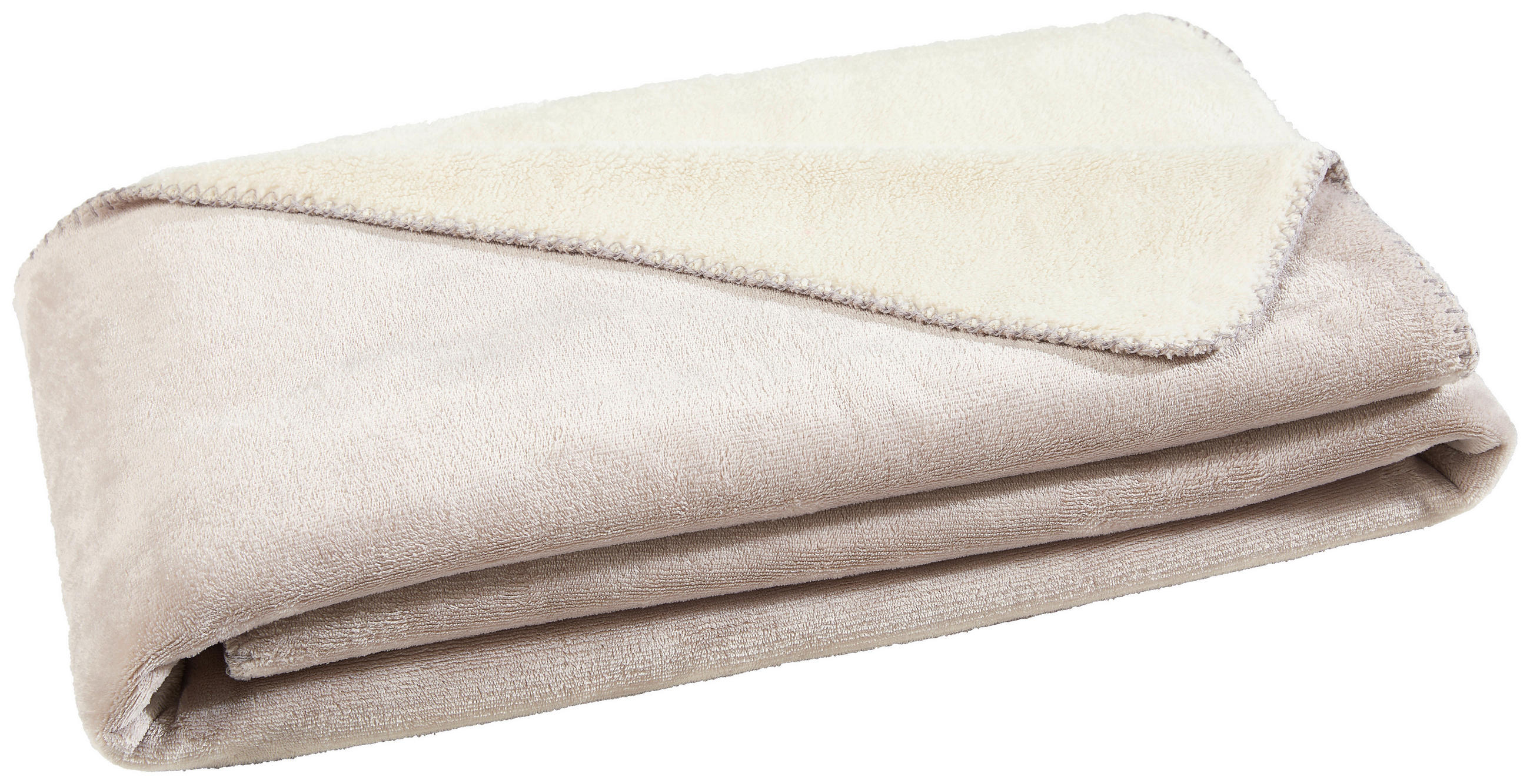 WOHNDECKE 130/180 cm  - Silberfarben/Creme, KONVENTIONELL, Textil (130/180cm) - Novel