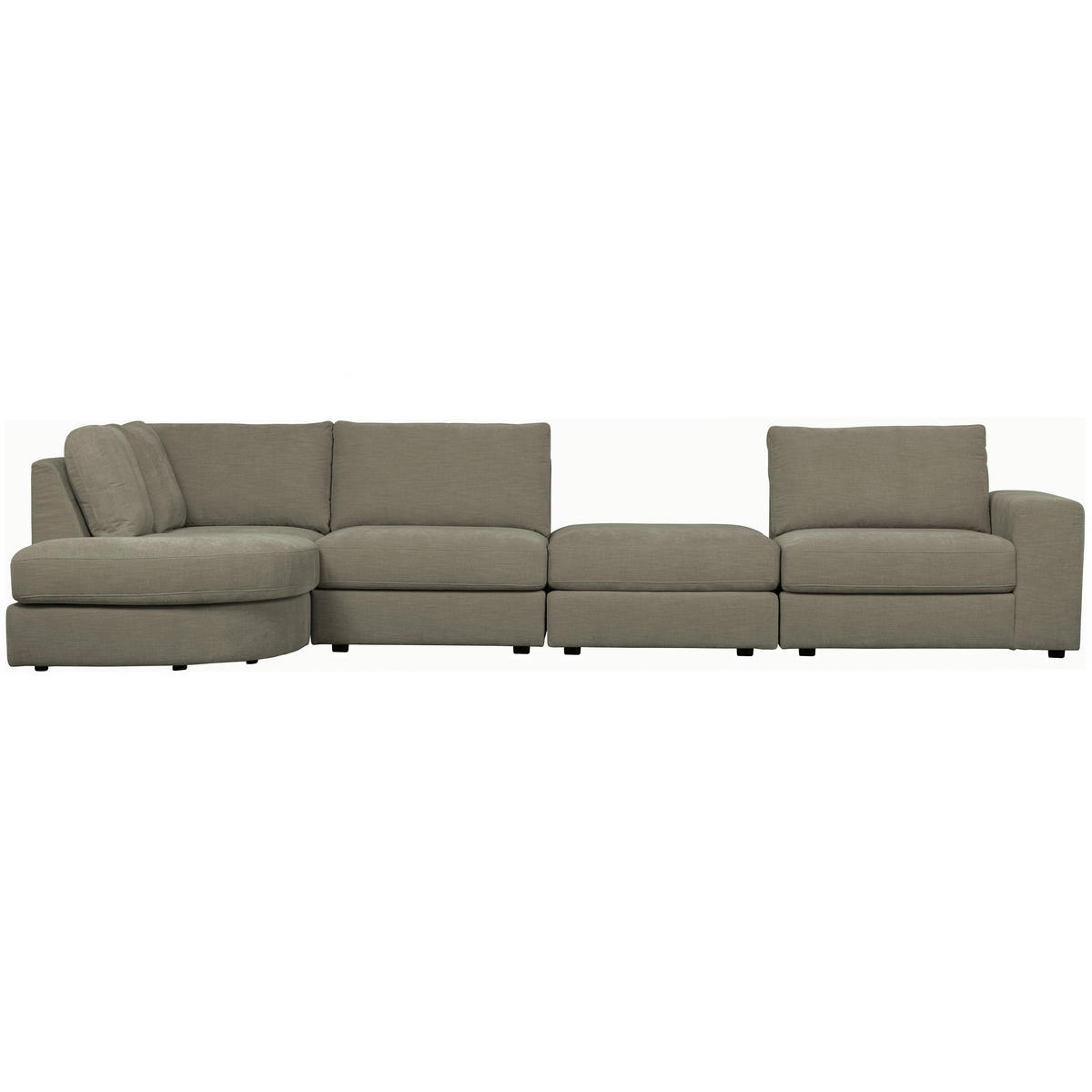 SOFAELEMENT Family Webstoff Grau  - Schwarz/Grau, Design, Kunststoff/Textil (96/85/96cm) - Livetastic