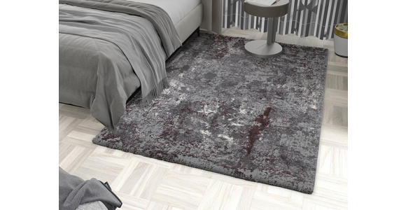 VINTAGE-TEPPICH 200/200 cm Timeline Quantum Aubergine, Beige - Beige/Aubergine, Design, Textil (200/200cm) - Novel