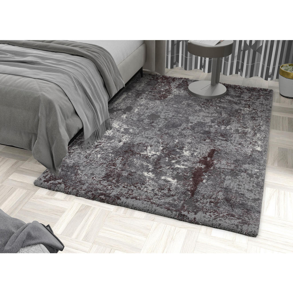 Thumbnail - Novel Vintage-Teppich Timeline Quantum, Aubergine, Beige, Textil, Uni, rechteckig, 200x250 cm, in verschiedenen Größen e...