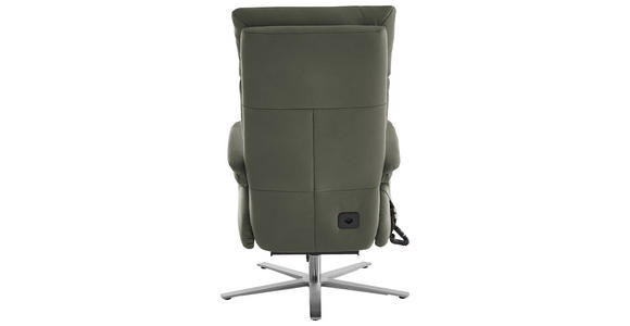 RELAXSESSEL in Leder Grau - Edelstahlfarben/Grau, Design, Leder/Metall (70/124/85cm) - Cantus