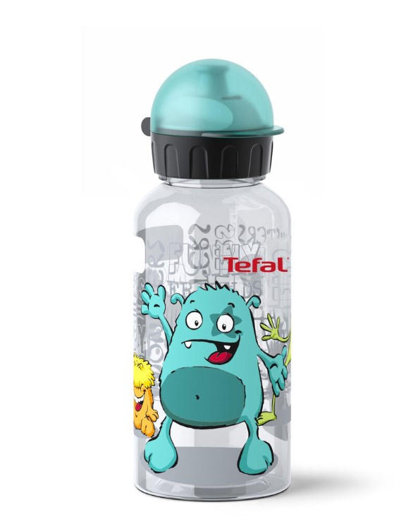 VATTENFLASKA 0,4 l  - turkos/transparent, Basics, plast (0,4l) - Tefal