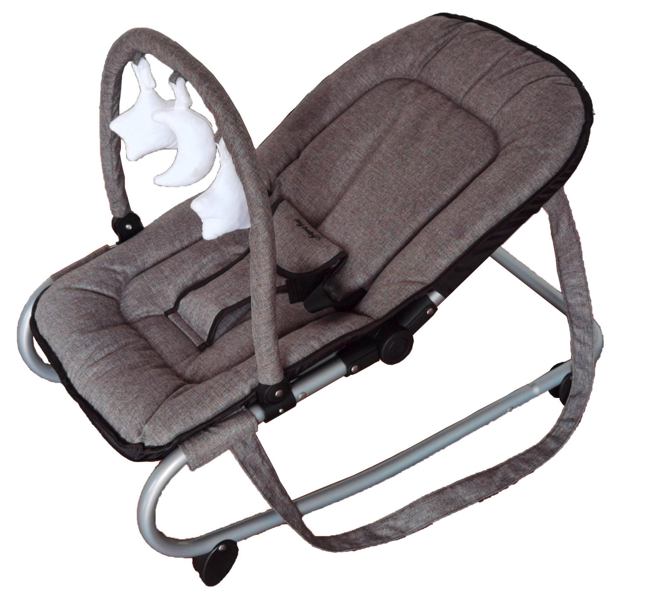 HOUPÁTKO PRO MIMINKO - šedá/černá, Basics, kov/textil (72,5/39/20,5cm) - My Baby Lou
