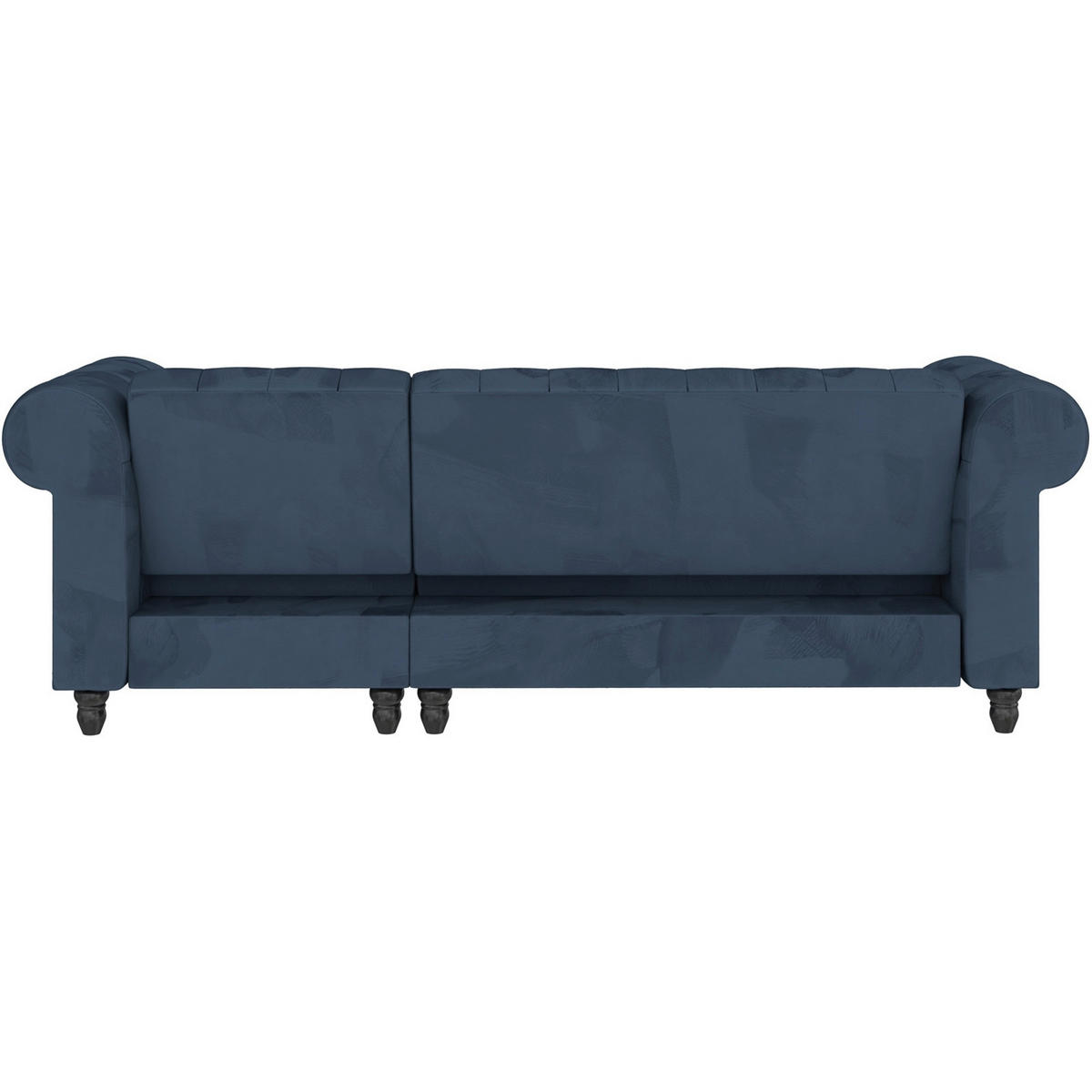 ECKSOFA FIRENZE in Velours Blau  - Blau/Schwarz, Basics, Holz/Textil (241/154cm) - Livetastic