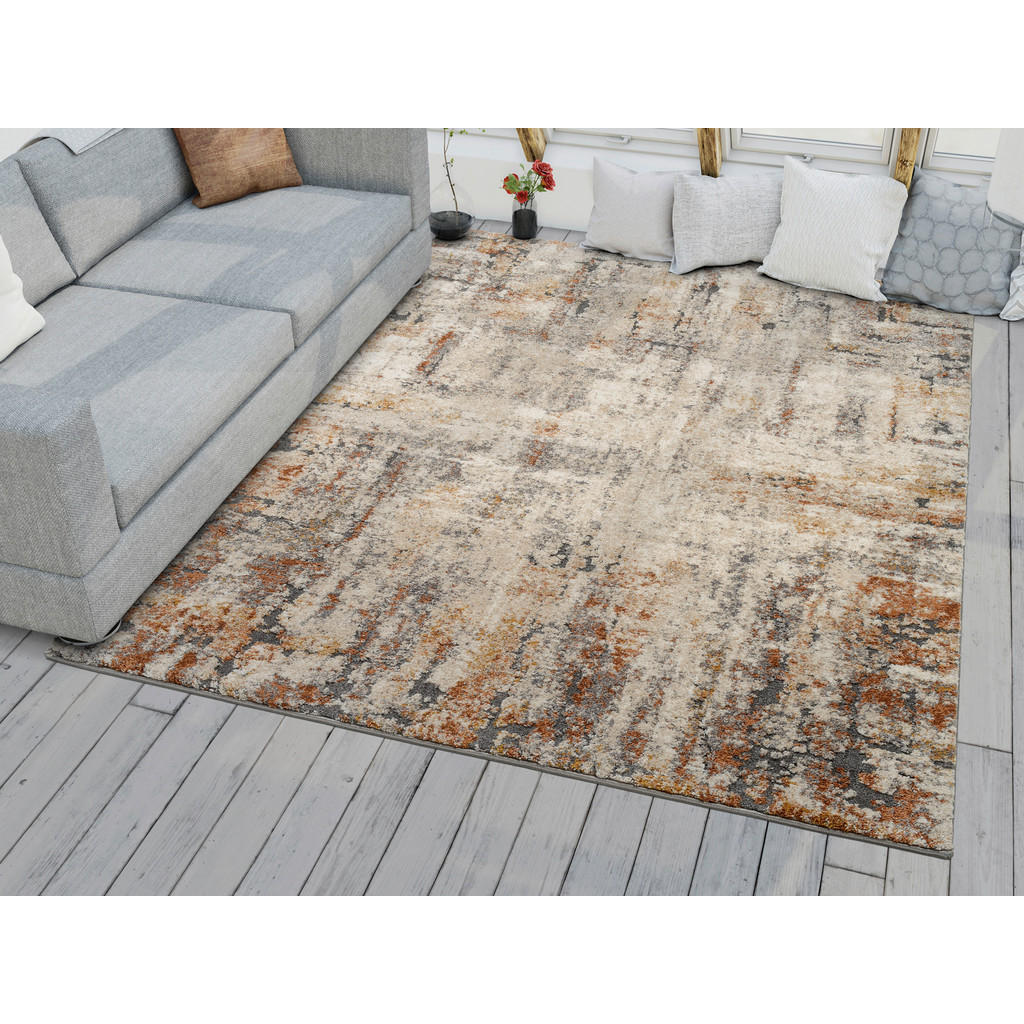 Thumbnail - Novel Webteppich Cyrus Gravity, Mehrfarbig, Textil, Abstraktes, rechteckig, 80x150 cm, Oeko-Tex® Standard 100, für Fußbo...