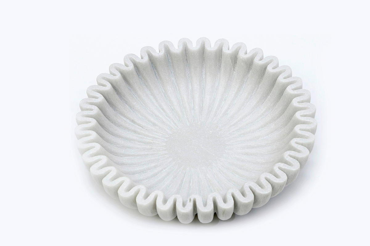 DEKOSCHALE - Weiß, Design, Stein (30/7cm) - Ambia Home