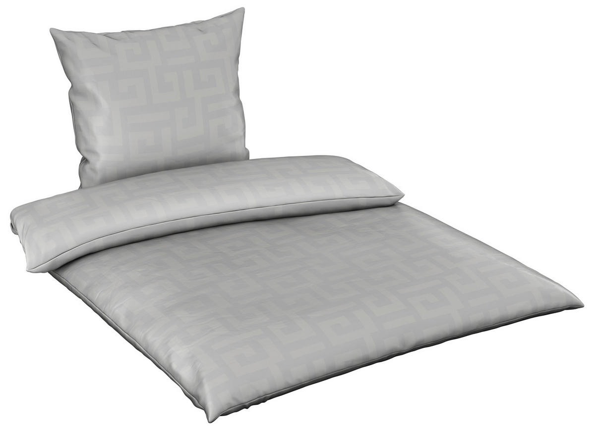 WENDEBETTWÄSCHE Satin 155/220 cm  - Silberfarben, Basics, Textil (155/220cm) - Bio:Vio