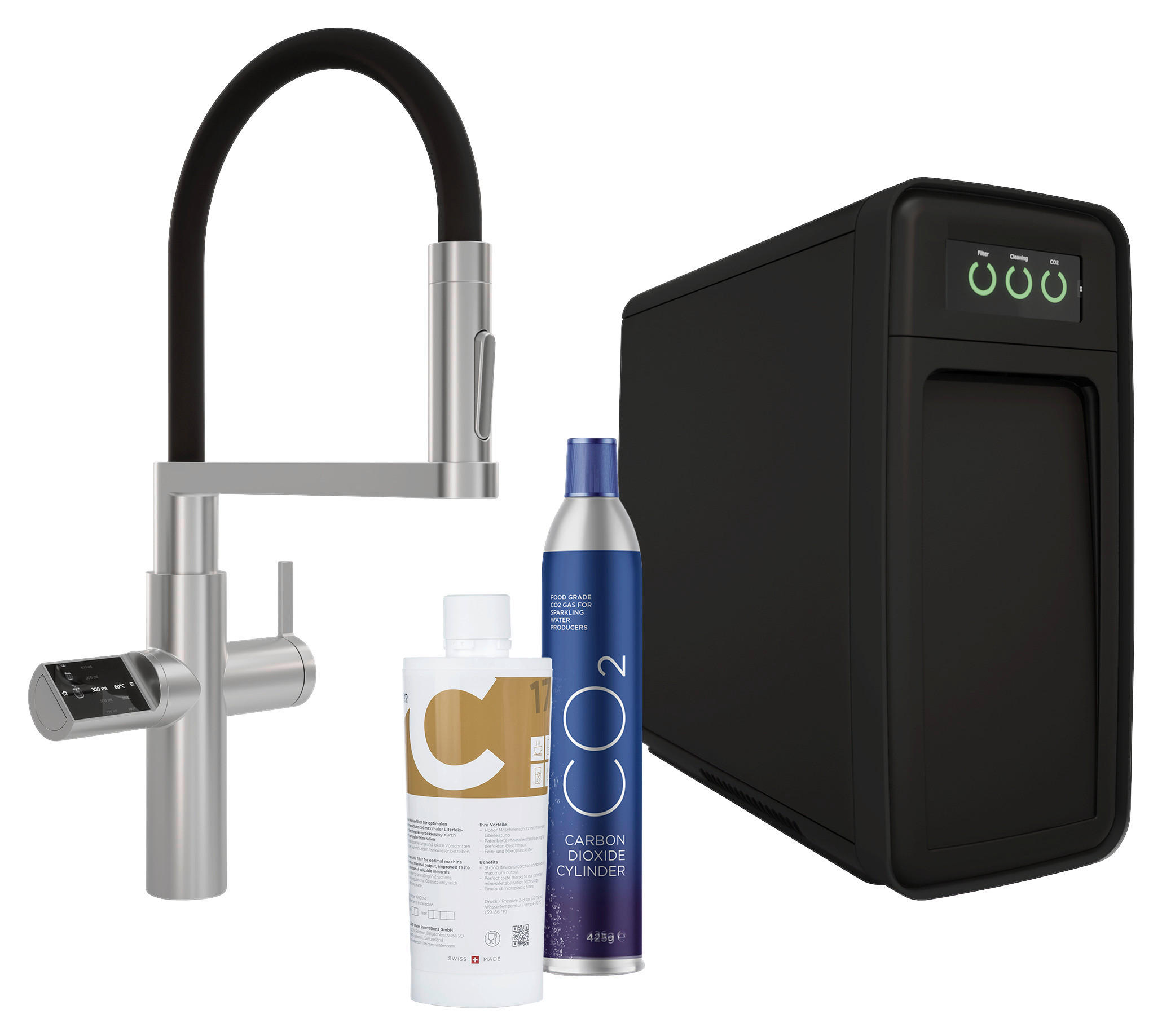 KÜCHENARMATUR  - Schwarz, Basics, Kunststoff (20/43,90/51,60cm)