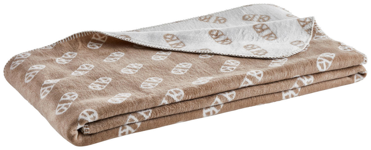 WOHNDECKE BASIC 150/200 cm  - Taupe/Weiss, Design, Textil (150/200cm) - Dieter Knoll