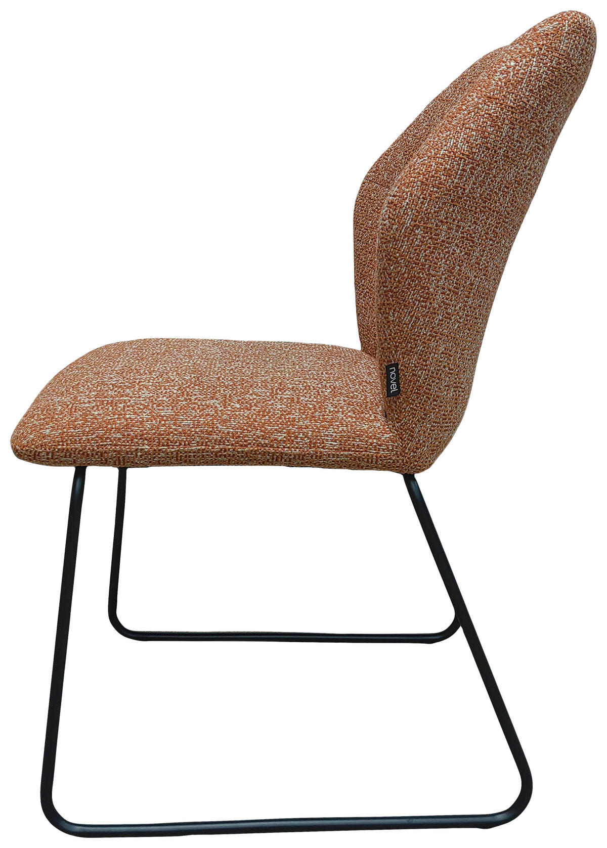 STUHL - Schwarz/Orange, Design, Textil/Metall (49/89,5/65cm) - Novel