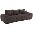 BIGSOFA  in Chenille Graphitfarben  - Schwarz/Graphitfarben, KONVENTIONELL, Kunststoff/Textil (266/89/104cm) - Carryhome