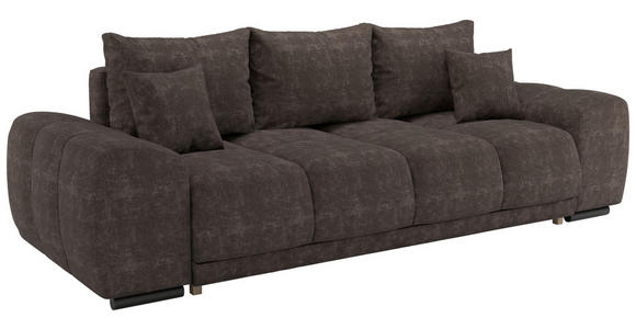 BIGSOFA  in Chenille Graphitfarben  - Schwarz/Graphitfarben, KONVENTIONELL, Kunststoff/Textil (266/89/104cm) - Carryhome
