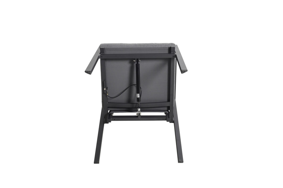 GARTENSESSEL Aluminium Grau  - Grau, Design, Textil/Metall (56,5/105/69,5cm) - Ambia Garden