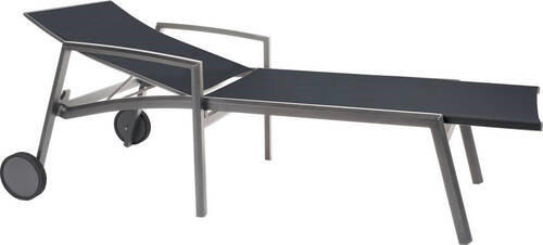 GARTENLIEGE 83/65/205 cm  - Silberfarben/Graphitfarben, Basics, Textil/Metall (83/65/205cm) - Stern
