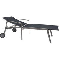 GARTENLIEGE 83/65/205 cm  - Silberfarben/Graphitfarben, Basics, Textil/Metall (83/65/205cm) - Stern