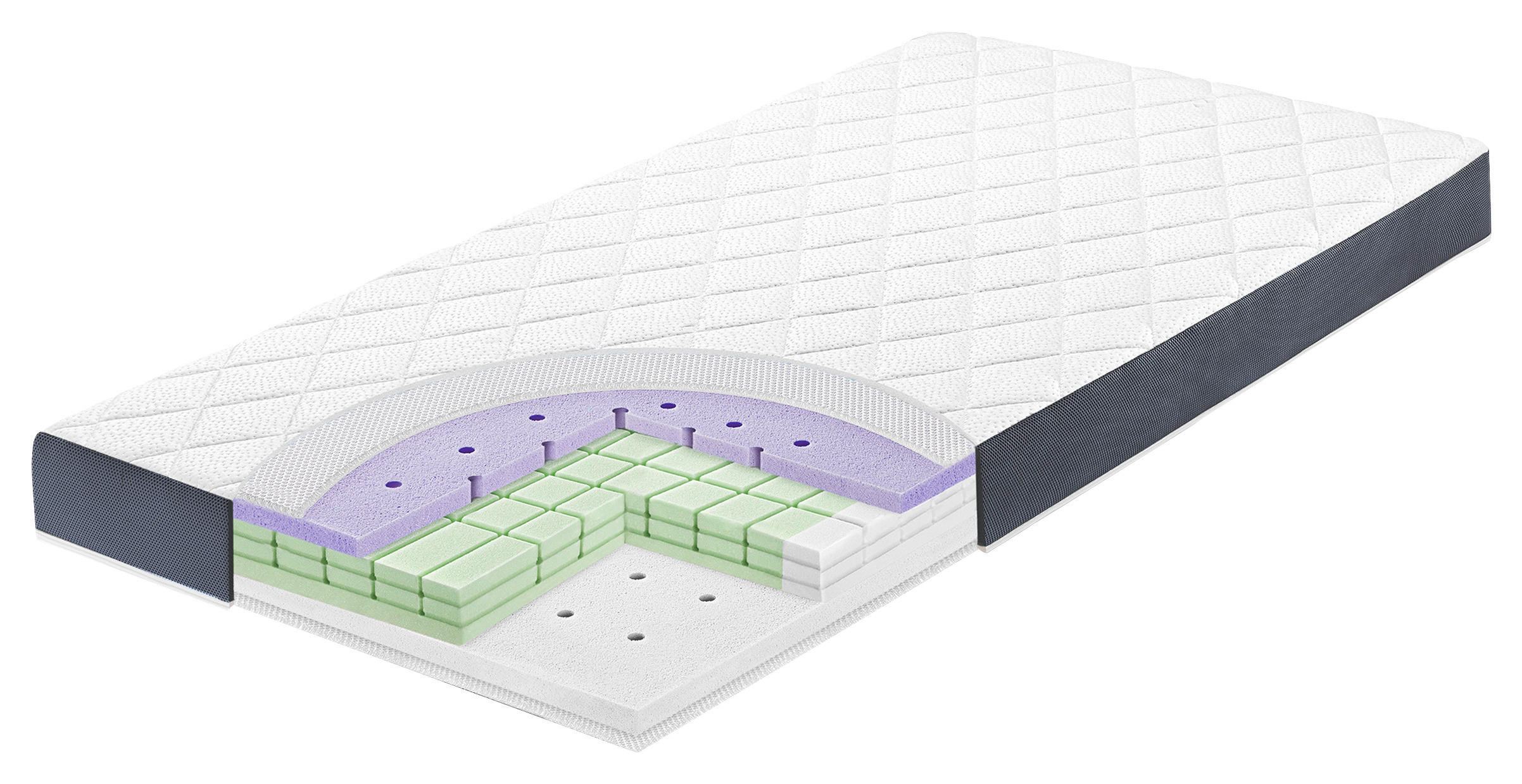 KINDERMATRATZE Babydream Superflow, Höhe ca. 10 cm  - Weiß, Basics, Textil (70/140cm) - Julius Zöllner