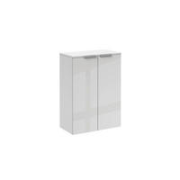 MIDISCHRANK 60,2/82,6/32 cm  - Silberfarben/Weiß, MODERN, Glas/Holzwerkstoff (60,2/82,6/32cm) - Voleo