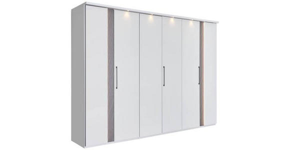 DREHTÜRENSCHRANK in Grau - Chromfarben/Grau, Design, Glas/Holzwerkstoff (300/216/59cm) - Dieter Knoll