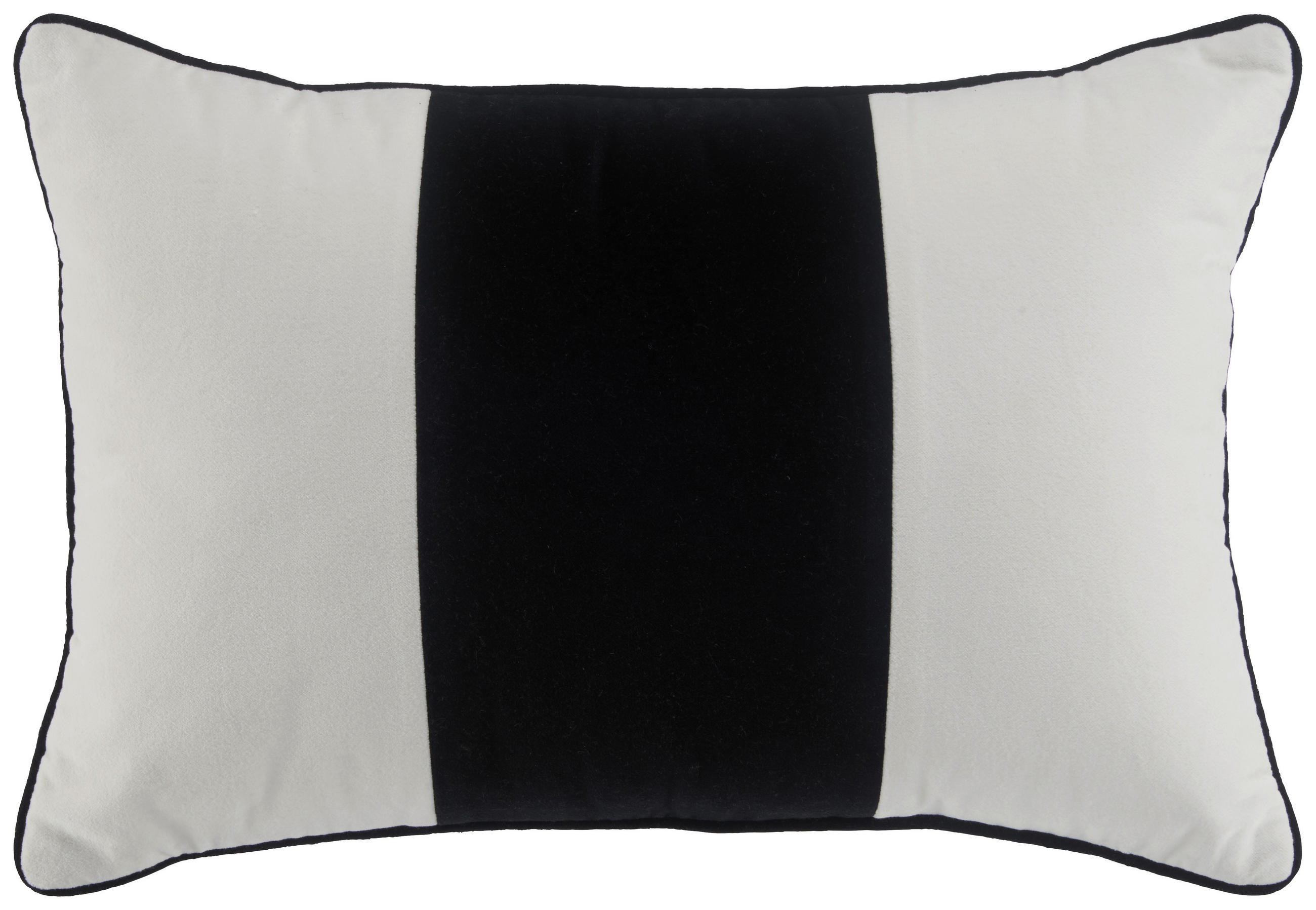 ZIERKISSEN  40/60 cm   - Weiss/Schwarz, Trend, Textil (40/60cm) - Novel