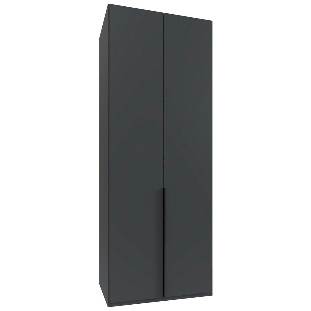 Drehtürenschrank Nx A Black Graphitfarben B: 90 Cm